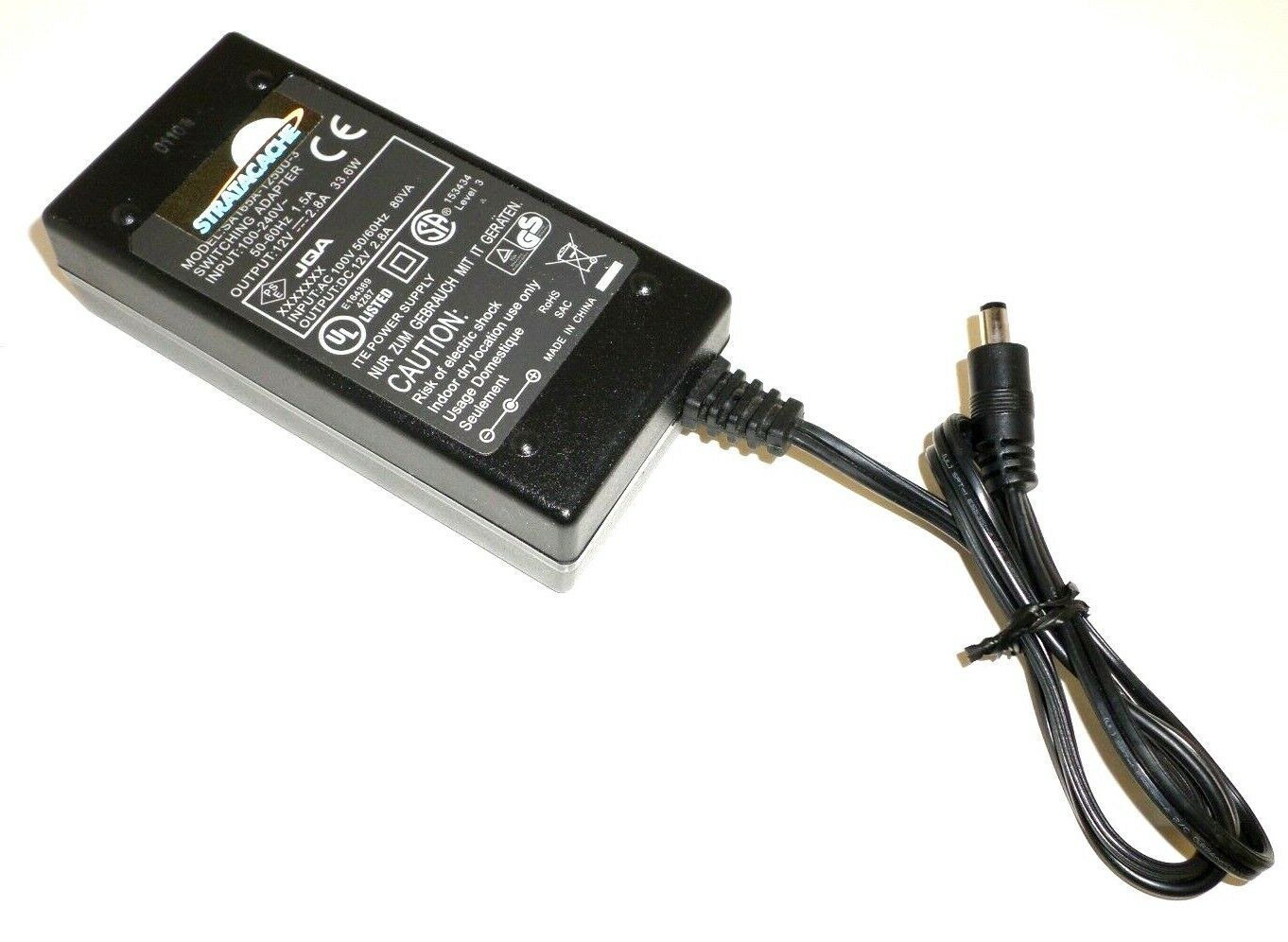 NEW Stratacache Spectra S-230 SA165A-1250U-3 AC Power Adapter 12V 2.8A 33.6W - Click Image to Close